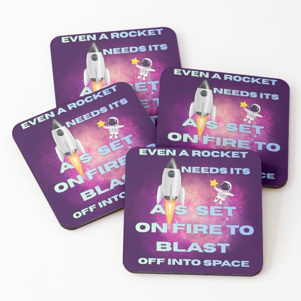 Item preview, Even A Rocket Needs Its A.s Set On Fire To Blast Off Into Space-Funny Motivational Space Quote designed and sold by MarthaPlace.