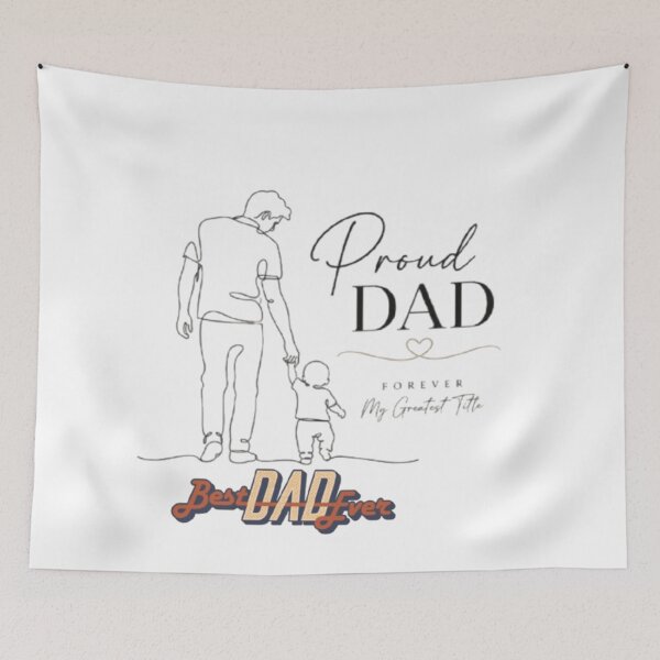 Item preview, Proud Dad Forever My Greatest Title | Best Dad Ever Father's Day Line Art Design | Minimalist Dad & Child Gift | Loving Father Appreciation T-Shirt designed and sold by GloboStyle Design .
