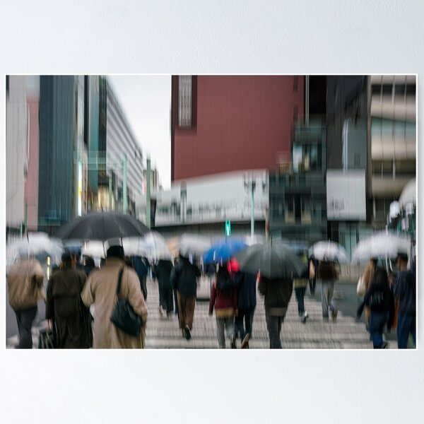 Item preview, Tokyo City Street with Umbrellas designed and sold by sinseeho.