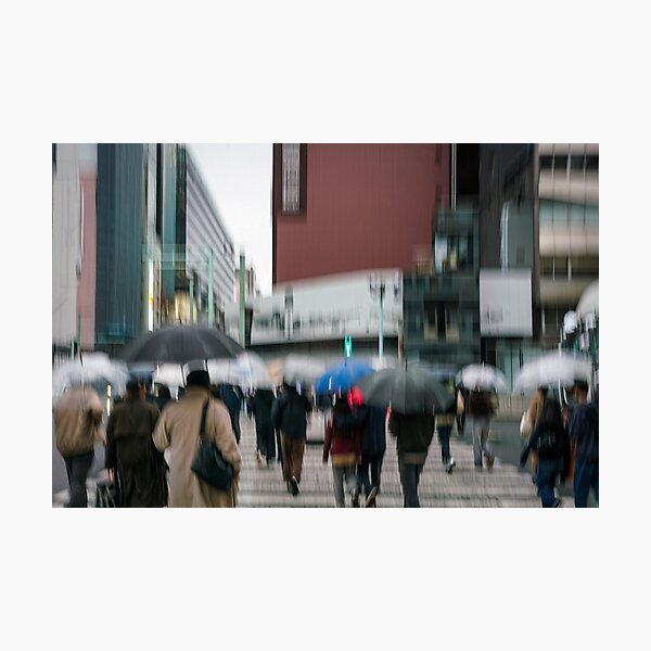 Item preview, Tokyo City Street with Umbrellas designed and sold by sinseeho.