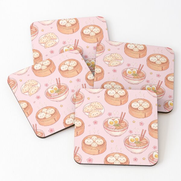 Item preview, Cute Kawaii Asian Comfort Food Pattern | Ramen, Bao & Gyoza Dumplings designed and sold by BeataPrint.