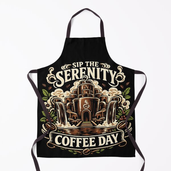 Item preview, The Serenity Coffee Day Castle Waterfall Nature Coffee Lover Art designed and sold by irfanshikh.