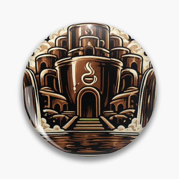 Item preview, The Serenity Coffee Day Castle Waterfall Nature Coffee Lover Art designed and sold by irfanshikh.