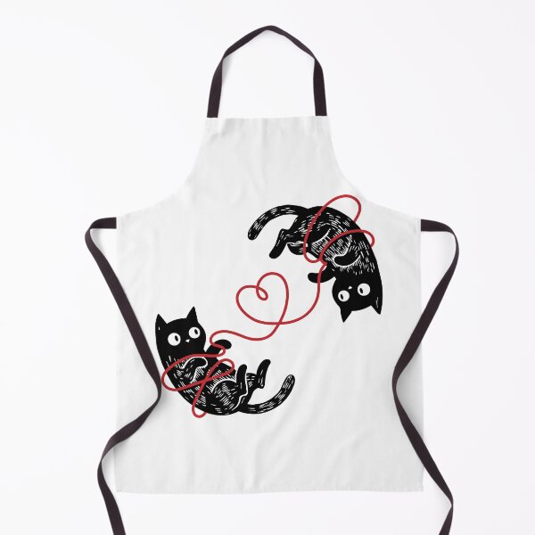 Item preview, Two Black Cats Tangled in Red Yarn Heart designed and sold by littleflabby.