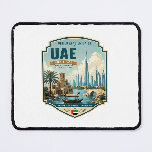 Item preview, United Arab Emirates UAE Middle East Land Of Heritage Future & Vision Modern Tradition Innovation 1971 Travel Souvenir designed and sold by Simsimah26Parks.