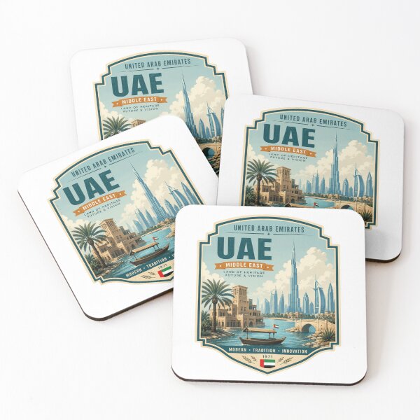 Item preview, United Arab Emirates UAE Middle East Land Of Heritage Future & Vision Modern Tradition Innovation 1971 Travel Souvenir designed and sold by Simsimah26Parks.