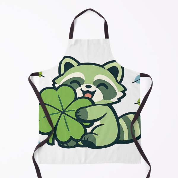 Item preview, Lucky Tanuki Hugging a Four-Leaf Clover Kawaii Japanese Sticker | Cute Good Luck Raccoon Dog Vector Design designed and sold by kawaii animal store (in Japan).