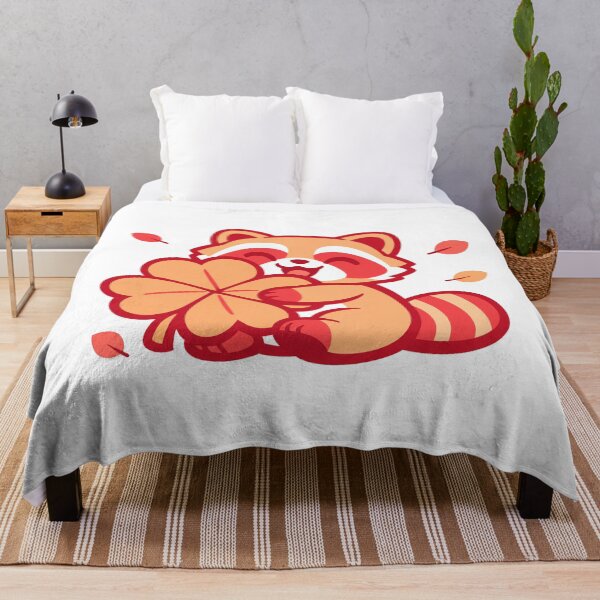 Item preview, Lucky Tanuki Hugging a Four-Leaf Clover Kawaii Japanese Sticker | Cute Good Luck Raccoon Dog Vector Design designed and sold by kawaii animal store (in Japan).