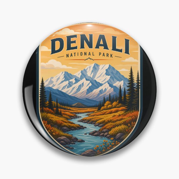 Item preview, Denali National Park Alaska Travel Landscape designed and sold by FrontierCosmic.
