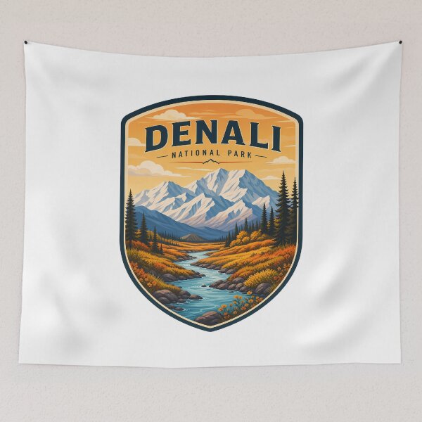 Item preview, Denali National Park Alaska Travel Landscape designed and sold by FrontierCosmic.
