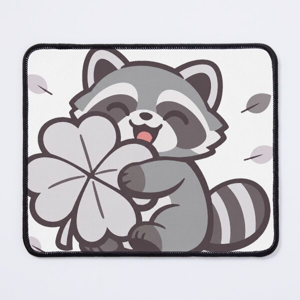 Item preview, Lucky Tanuki Hugging a Four-Leaf Clover Kawaii Japanese Sticker | Cute Good Luck Raccoon Dog Vector Design designed and sold by kawaii animal store (in Japan).