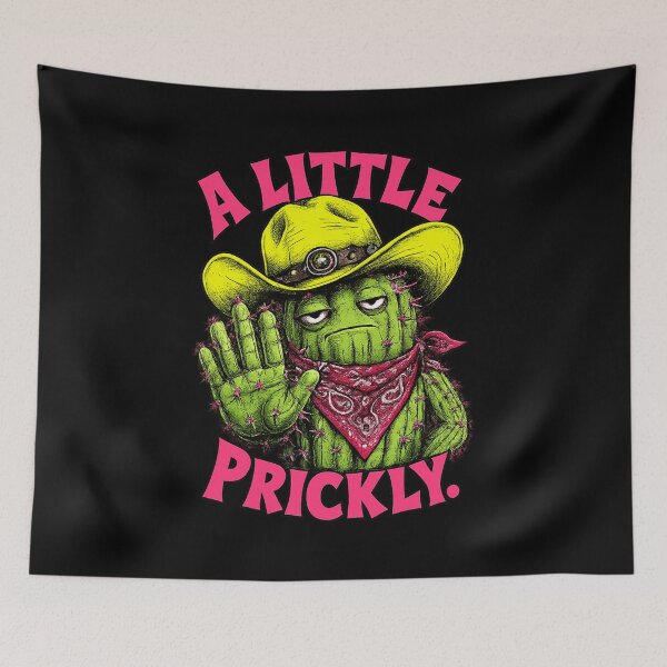 Aperçu de l'œuvre Un petit cactus drôle et piquant, humour western néon créée et vendue par Anyshca.