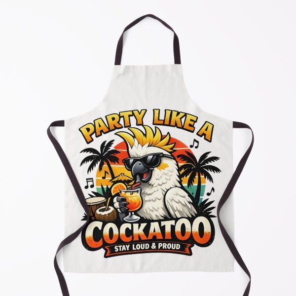Item preview, Party Like a Cockatoo – Tropical Bird Summer Party Retro Sunset designed and sold by SidTastic .