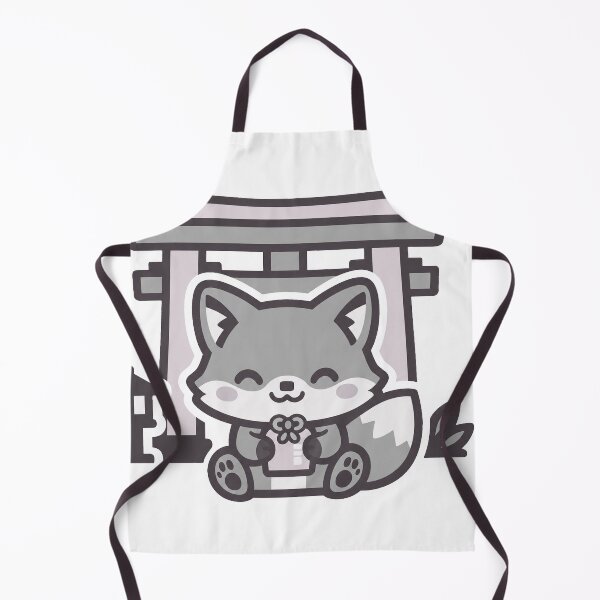 Item preview, Kawaii Fox Under Torii Gate Holding Lucky Omamori Sticker | Japanese Shrine Cute Art designed and sold by kawaii animal store (in Japan).