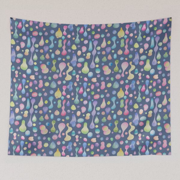 Item preview, Molten Magic! Watercolor Lava Blobs Seamless Pattern in Blue designed and sold by Sukilopi.