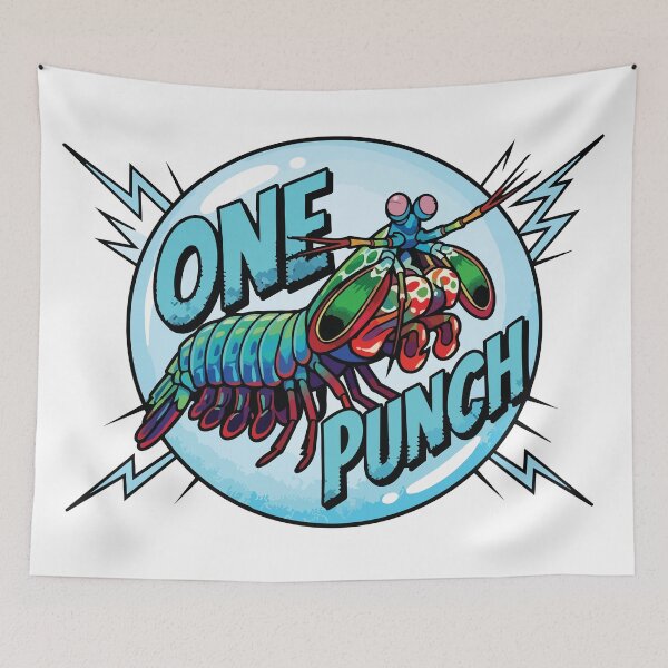 Item preview, One Punch Peacock Mantis Shrimp Comic Art designed and sold by Arc2020.