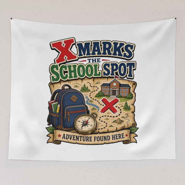 Item preview, Back to School – X Marks the School Spot designed and sold by Fenay Designs.