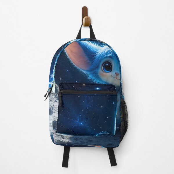 Item preview, Cute Blue Space Creature On The Moon – Kawaii Fantasy Animal Space Art – Magical Moon Creature Print – Adorable Blue Alien Gift designed and sold by @SHINTOSARTSTORE.