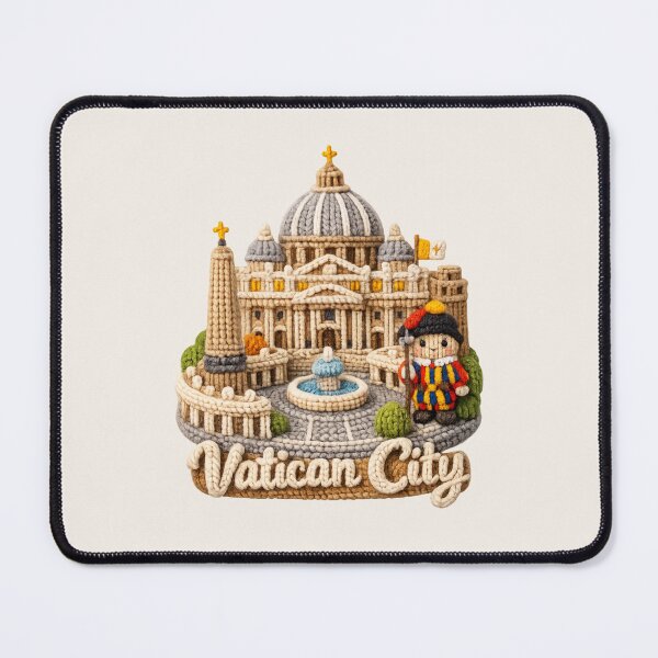 Item preview, Cute Knitted Vatican City Landmark | Handmade Yarn Knit Travel Souvenir designed and sold by Moons Studio.