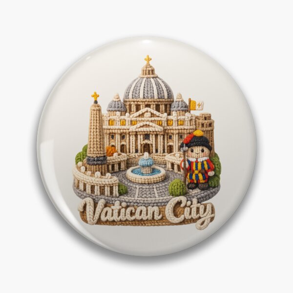 Item preview, Cute Knitted Vatican City Landmark | Handmade Yarn Knit Travel Souvenir designed and sold by Moons Studio.