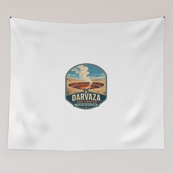 Item preview, Darvaza Gas Crater Turkmenistan Natural Wonder Travel Landmark designed and sold by Simsimah26Parks.