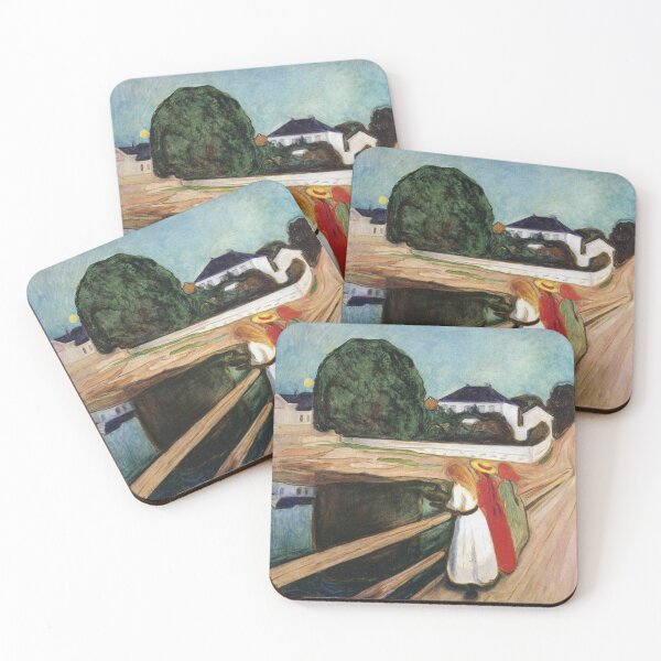 Item preview, The Girls on the Bridge Edvard Munch Art designed and sold by ArtUnova.