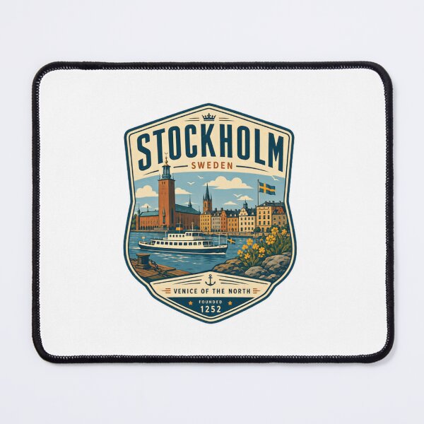 Item preview, Stockholm Sweden Travel Souvenir Venice Of The North Founded 1252 City Landmark designed and sold by Simsimah26Parks.