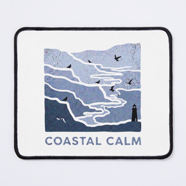 Item preview, Vintage Grunge Coastal Illustration with Coastal Calm designed and sold by GabeMountainArt.