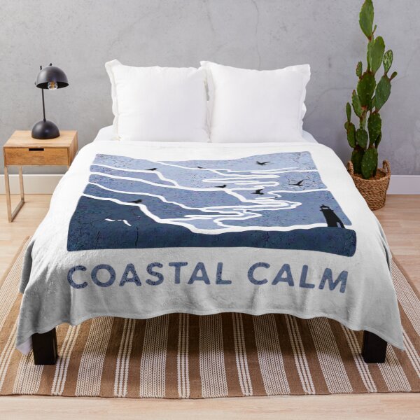 Item preview, Vintage Grunge Coastal Illustration with Coastal Calm designed and sold by GabeMountainArt.