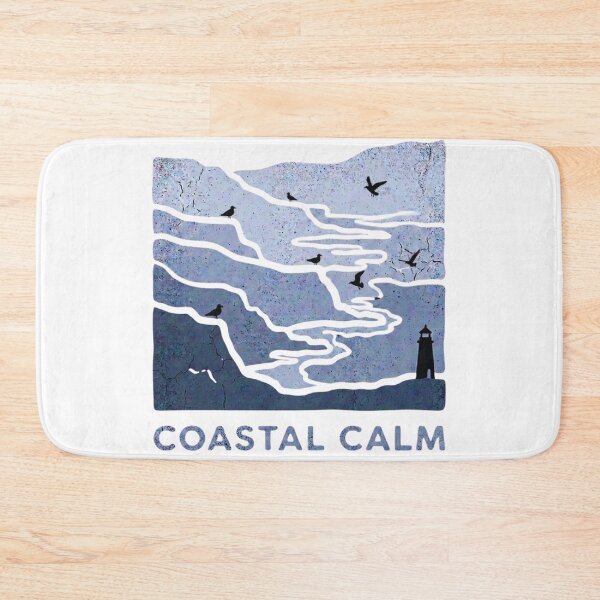 Item preview, Vintage Grunge Coastal Illustration with Coastal Calm designed and sold by GabeMountainArt.