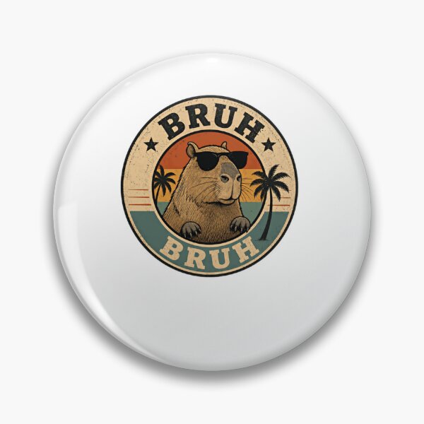 Item preview, Bruh Bruh Capybara Meme Funny Animal Lover Chill Vintage Tropical designed and sold by RetroMini2026.