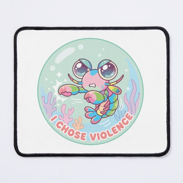 Item preview, I Chose Violence Kawaii Peacock Mantis Shrimp designed and sold by Arc2020.