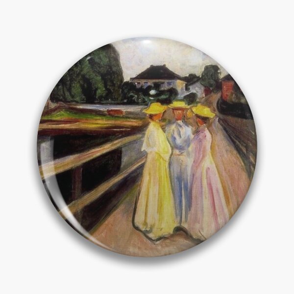 Item preview, Three Girls on the Jetty Edvard Munch Art designed and sold by ArtUnova.
