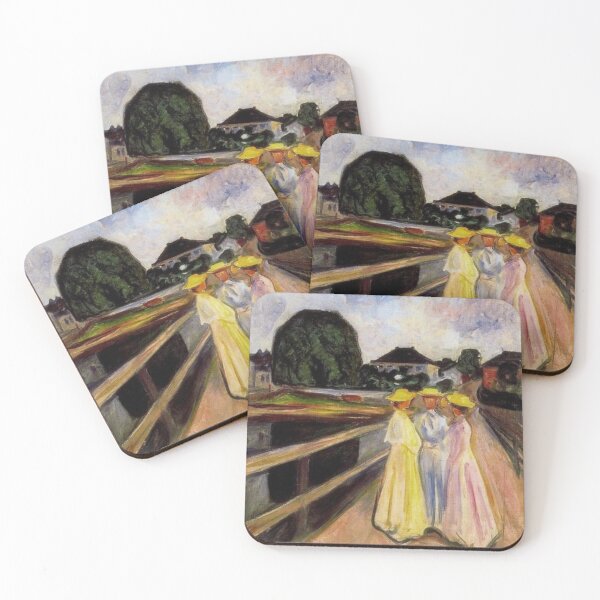 Item preview, Three Girls on the Jetty Edvard Munch Art designed and sold by ArtUnova.