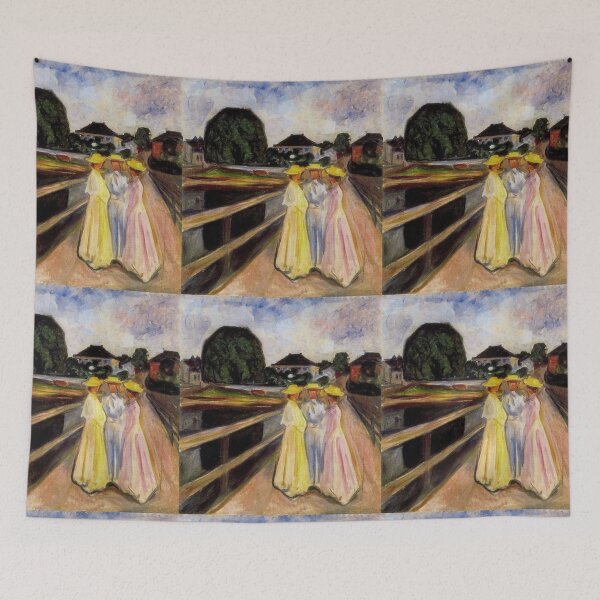 Item preview, Three Girls on the Jetty Edvard Munch Art designed and sold by ArtUnova.