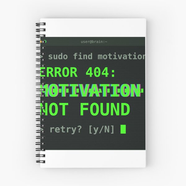 Item preview, Error 404 Motivation Not Found – Glitch Cyberpunk Design designed and sold by Kayam Store.
