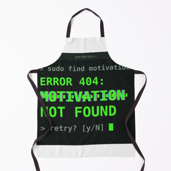 Item preview, Error 404 Motivation Not Found – Glitch Cyberpunk Design designed and sold by Kayam Store.