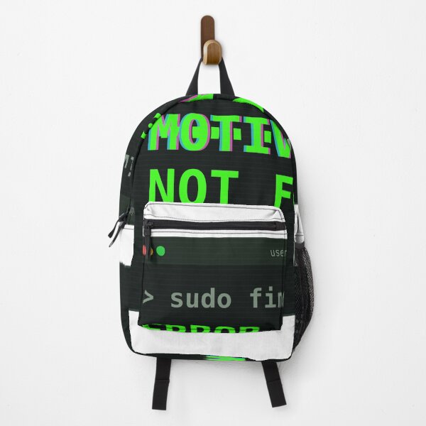Item preview, Error 404 Motivation Not Found – Glitch Cyberpunk Design designed and sold by Kayam Store.