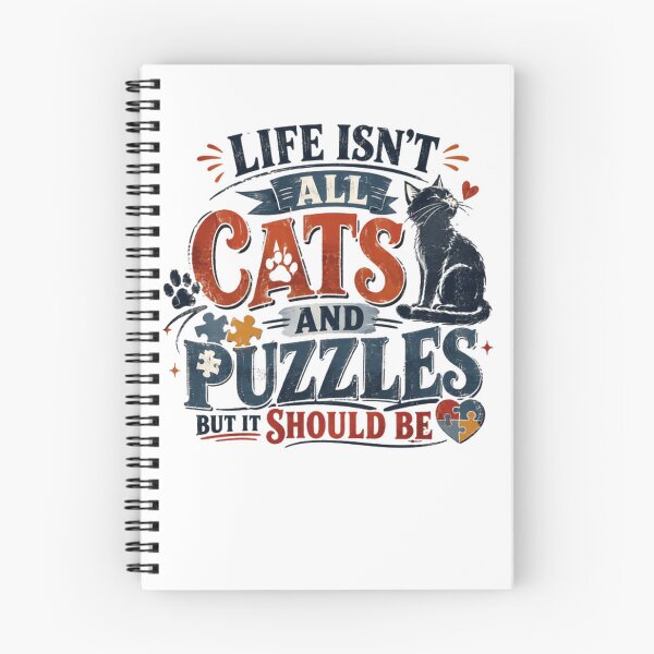 Item preview, Life Isn't All Cats And Puzzles But It Should Be Cat Lover Puzzle Enthusiast designed and sold by RetroMini2026.