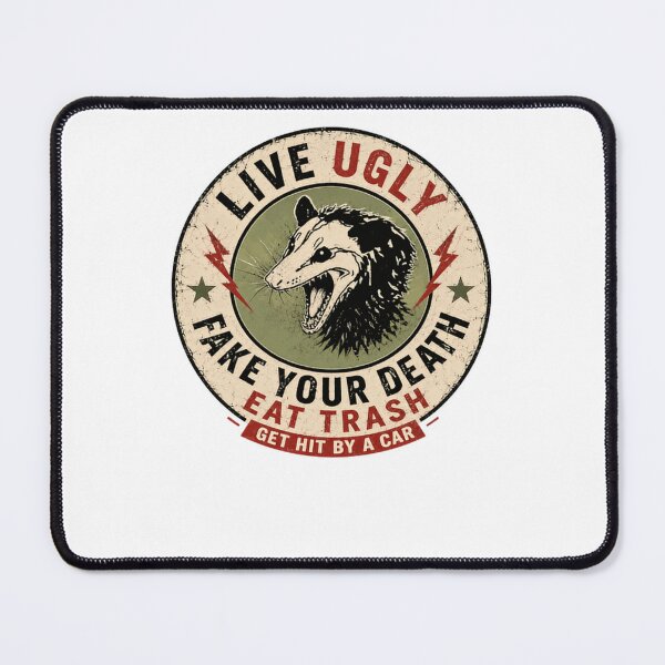 Item preview, Live Ugly Fake Your Death Eat Trash Get Hit By A Car Opossum Possum Funny Animal Lover Sarcasm Humor designed and sold by RetroMini2026.