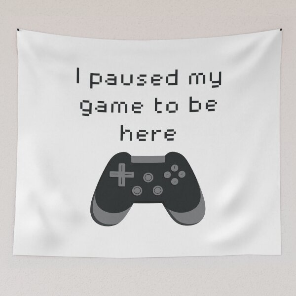 Item preview, I Paused My Game to Be Here Black Game Controller designed and sold by winterpumpkin.