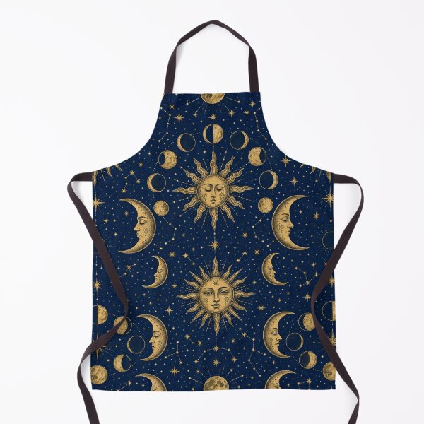 Item preview, Celestial Tarot Suns Moons And Lunar Phases Seamless Pattern Midnight Blue designed and sold by StickyGuys.