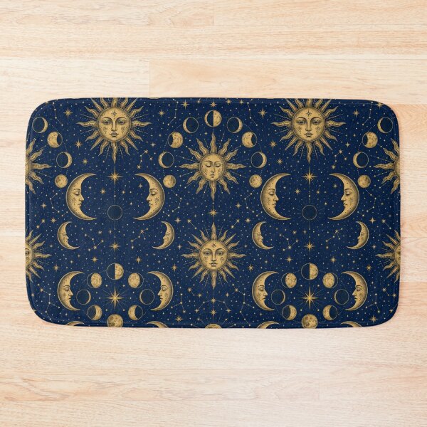Item preview, Celestial Tarot Suns Moons And Lunar Phases Seamless Pattern Midnight Blue designed and sold by StickyGuys.