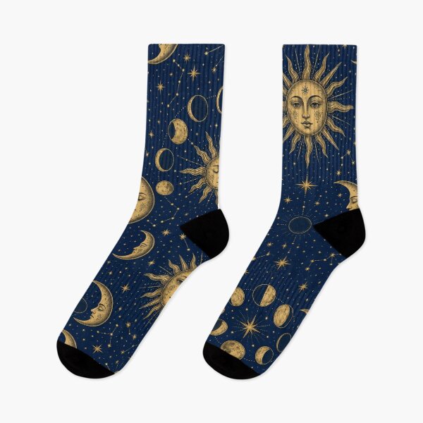 Item preview, Celestial Tarot Suns Moons And Lunar Phases Seamless Pattern Midnight Blue designed and sold by StickyGuys.