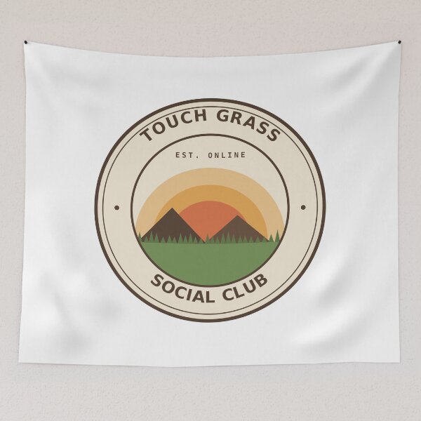Item preview, Touch Grass Social Club – Retro Vintage Badge designed and sold by Kayam Store.