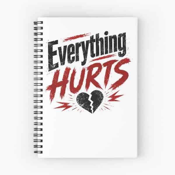 Item preview, Everything Hurts Broken Heart Sadness Emotional Pain designed and sold by RetroMini2026.