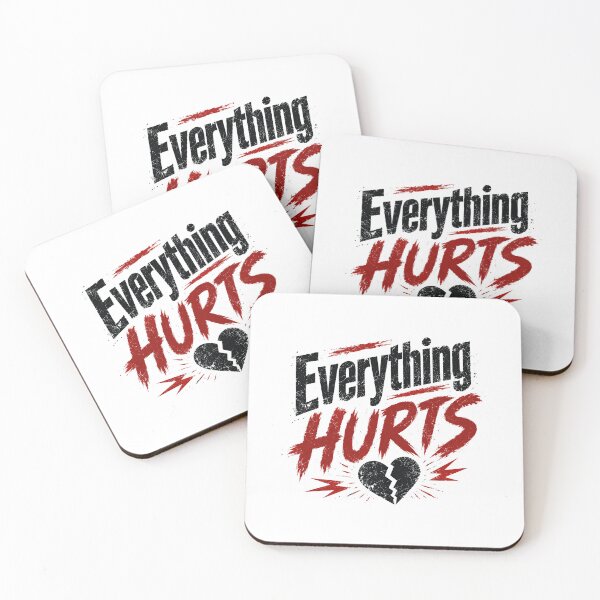 Item preview, Everything Hurts Broken Heart Sadness Emotional Pain designed and sold by RetroMini2026.