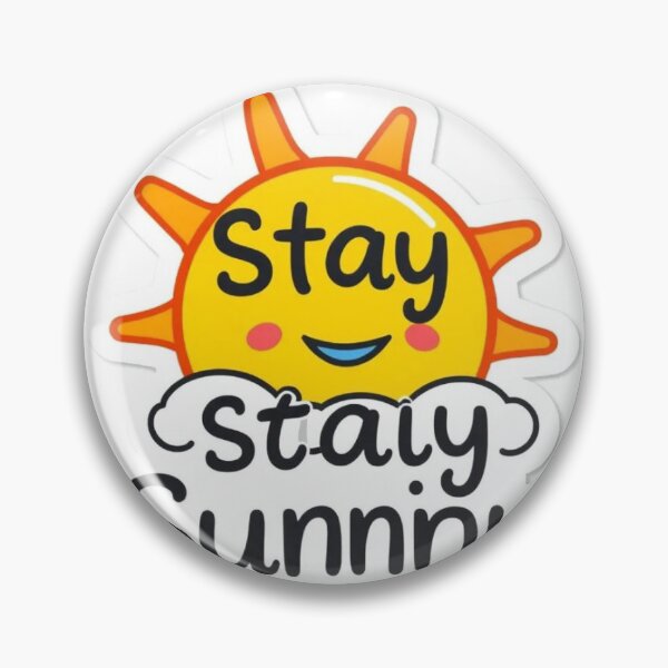Item preview, Stay Sunny Cute Smiling Sun Sticker | Positive Quote Aesthetic | Happy Sunshine Vinyl Decal designed and sold by surbhiArt.