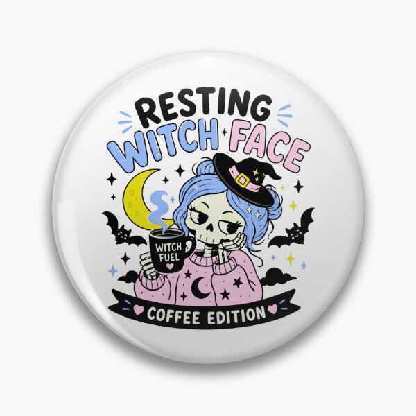 Item preview, Resting witch face, Funny Coffee Skeleton designed and sold by wesdesignshop.
