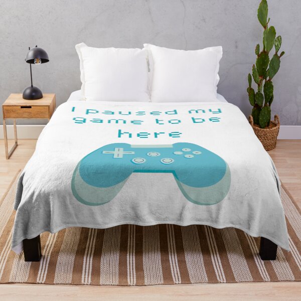 Item preview, I Paused My Game to Be Here Blue Game Controller designed and sold by winterpumpkin.